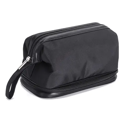 Wholesale Dual-Compartment Toiletry Bags | Water-Resistant Travel Organizers for Beauty & Retail